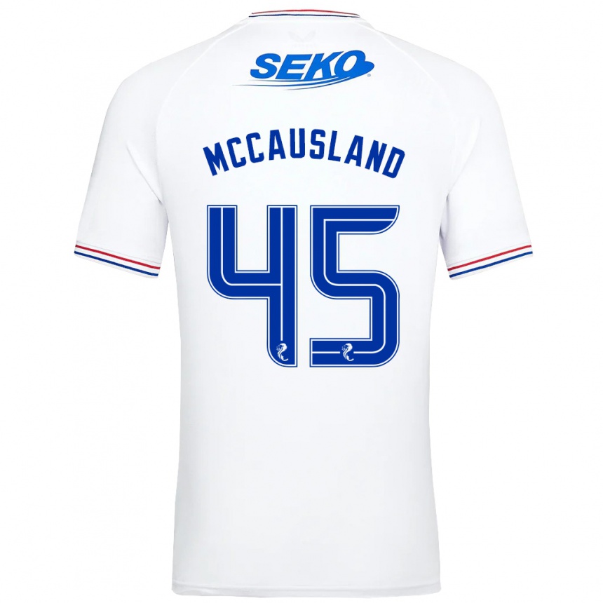 Hombre Fútbol Camiseta Ross Mccausland #45 Blanco 2ª Equipación 2023/24 Perú