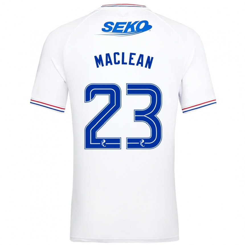 Hombre Fútbol Camiseta Kirsty Maclean #23 Blanco 2ª Equipación 2023/24 Perú