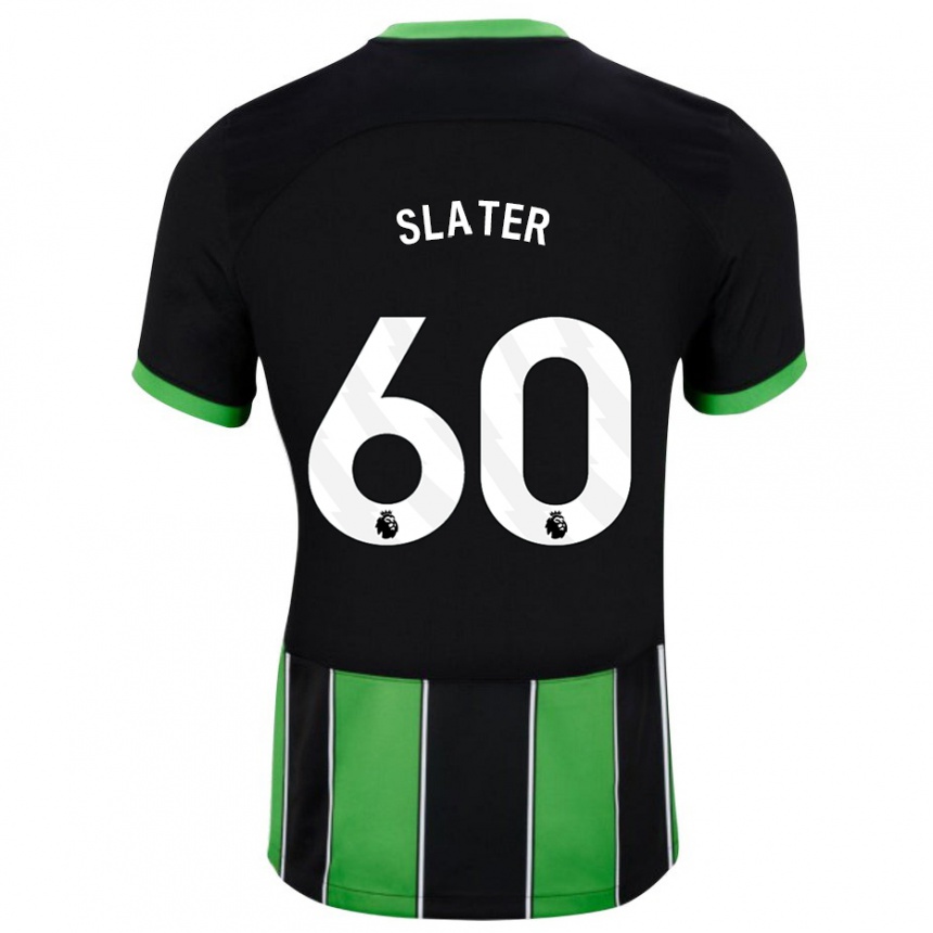 Hombre Fútbol Camiseta Jacob Slater #60 Verde Negro 2ª Equipación 2023/24 Perú