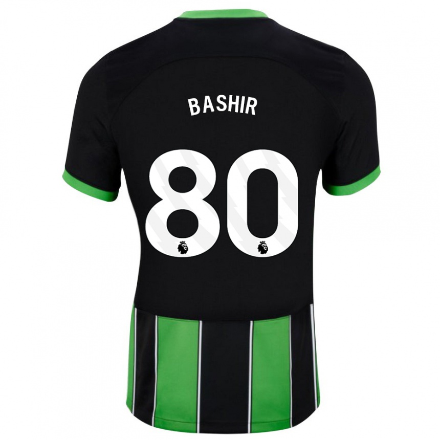 Hombre Fútbol Camiseta Sahil Bashir #80 Verde Negro 2ª Equipación 2023/24 Perú