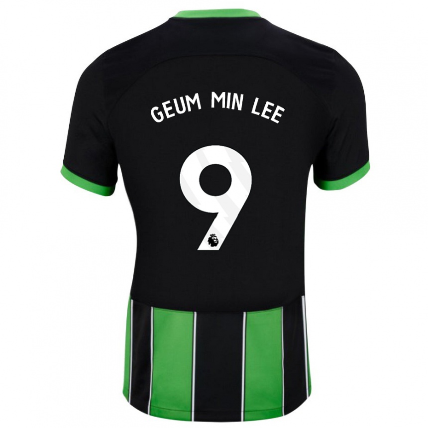 Hombre Fútbol Camiseta Lee Geum-Min #9 Verde Negro 2ª Equipación 2023/24 Perú