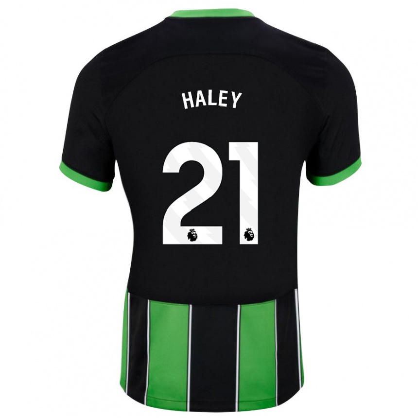 Hombre Fútbol Camiseta Madison Haley #21 Verde Negro 2ª Equipación 2023/24 Perú