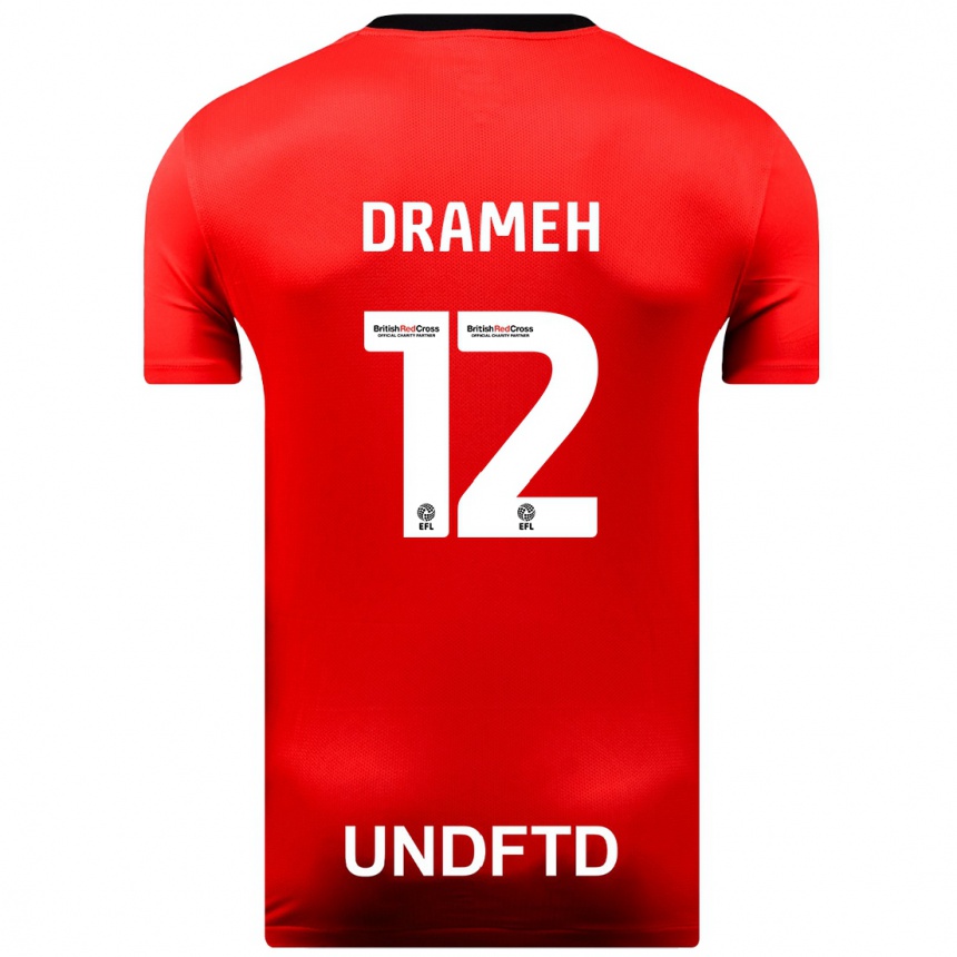 Hombre Fútbol Camiseta Cody Drameh #12 Rojo 2ª Equipación 2023/24 Perú