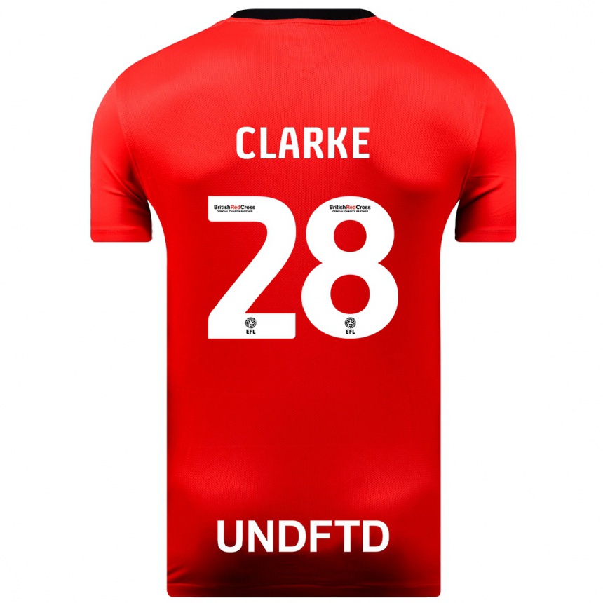 Hombre Fútbol Camiseta Charlotte Clarke #28 Rojo 2ª Equipación 2023/24 Perú