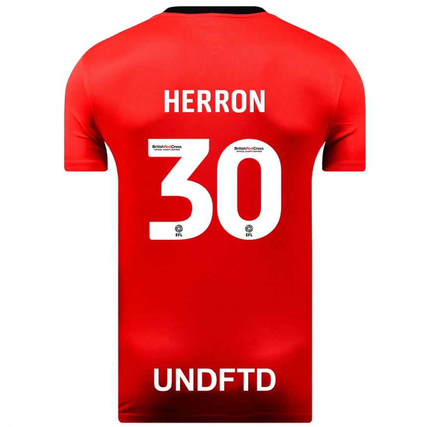 Hombre Fútbol Camiseta Neve Herron #30 Rojo 2ª Equipación 2023/24 Perú