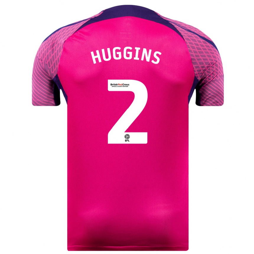 Hombre Fútbol Camiseta Niall Huggins #2 Morado 2ª Equipación 2023/24 Perú