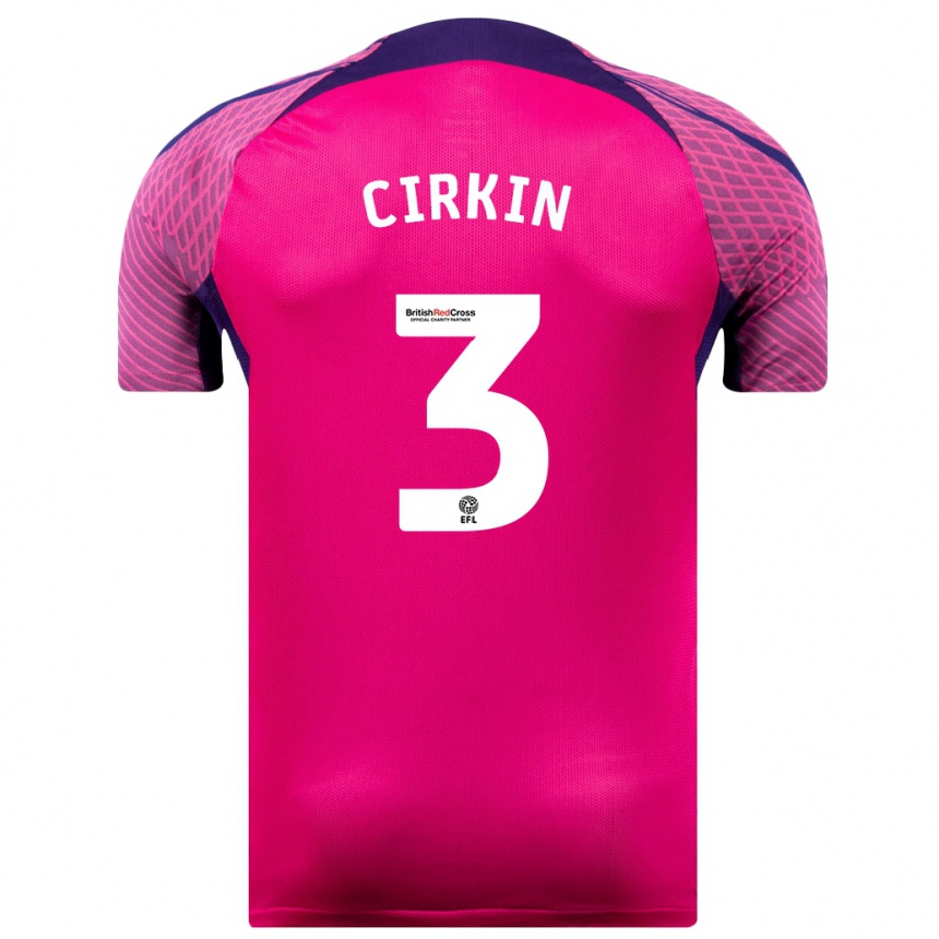 Hombre Fútbol Camiseta Dennis Cirkin #3 Morado 2ª Equipación 2023/24 Perú