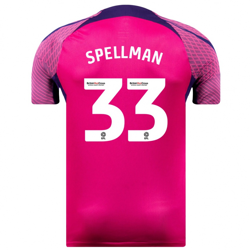 Hombre Fútbol Camiseta Michael Spellman #33 Morado 2ª Equipación 2023/24 Perú