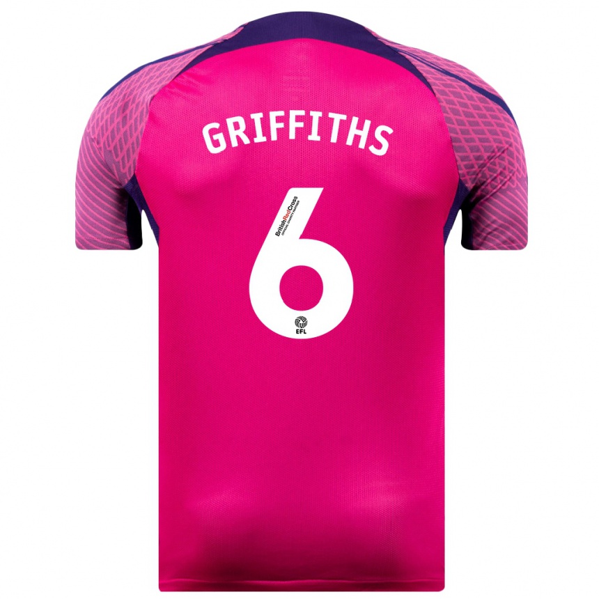 Hombre Fútbol Camiseta Louise Griffiths #6 Morado 2ª Equipación 2023/24 Perú