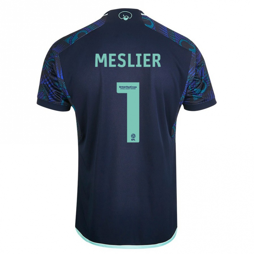 Hombre Fútbol Camiseta Illan Meslier #1 Azul 2ª Equipación 2023/24 Perú