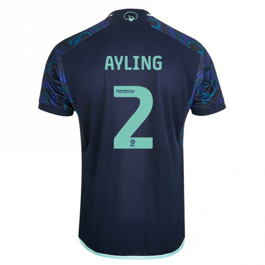 Hombre Fútbol Camiseta Luke Ayling #2 Azul 2ª Equipación 2023/24 Perú