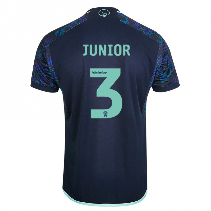 Hombre Fútbol Camiseta Junior Firpo #3 Azul 2ª Equipación 2023/24 Perú