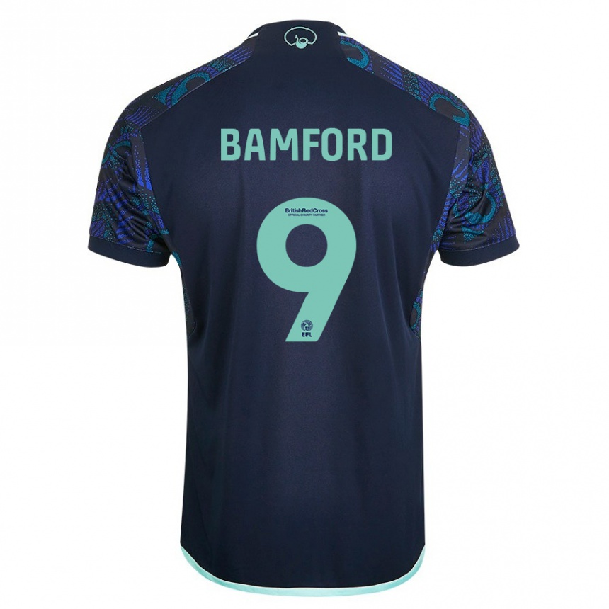 Hombre Fútbol Camiseta Patrick Bamford #9 Azul 2ª Equipación 2023/24 Perú