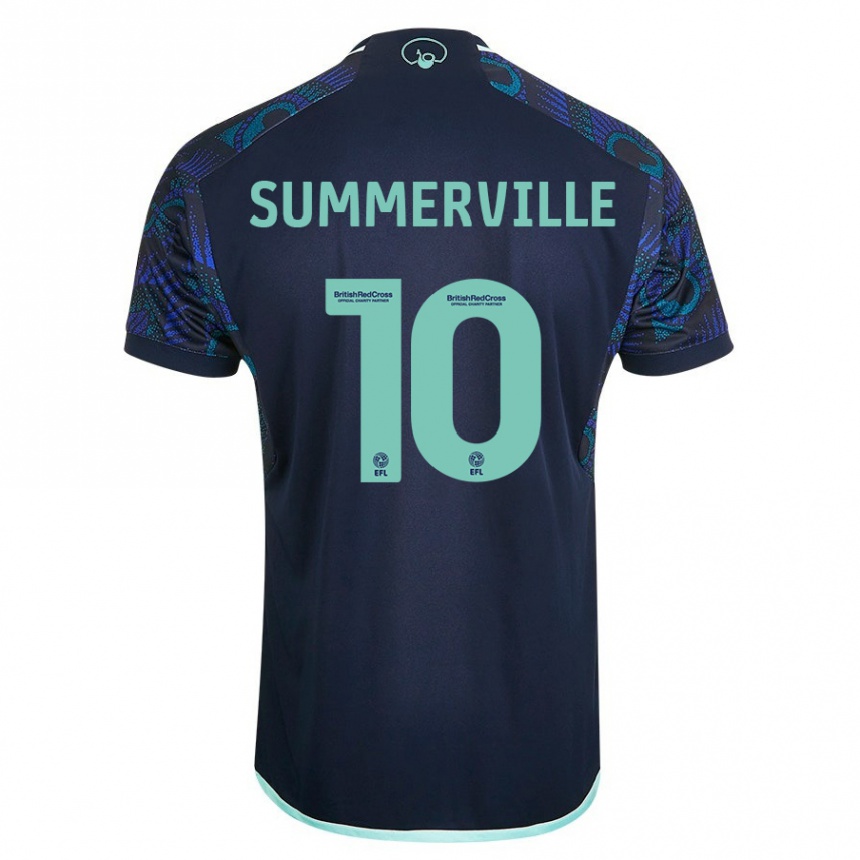 Hombre Fútbol Camiseta Crysencio Summerville #10 Azul 2ª Equipación 2023/24 Perú