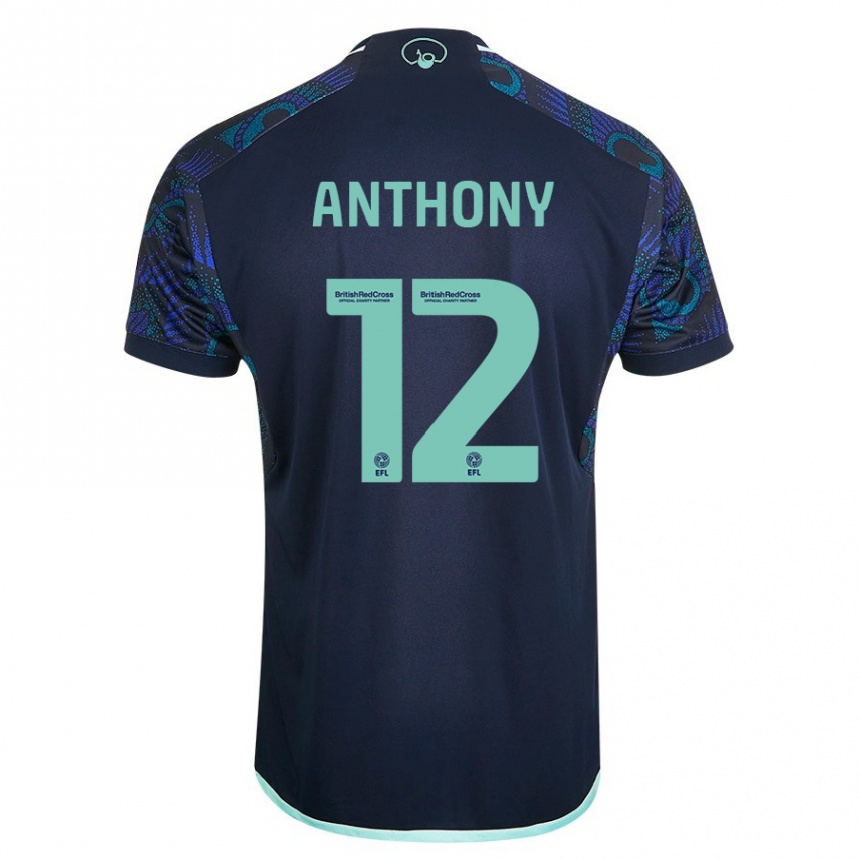 Hombre Fútbol Camiseta Jaidon Anthony #12 Azul 2ª Equipación 2023/24 Perú