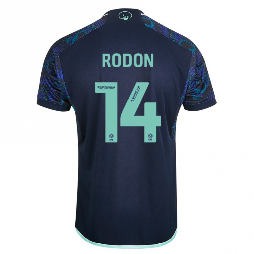 Hombre Fútbol Camiseta Joe Rodon #14 Azul 2ª Equipación 2023/24 Perú