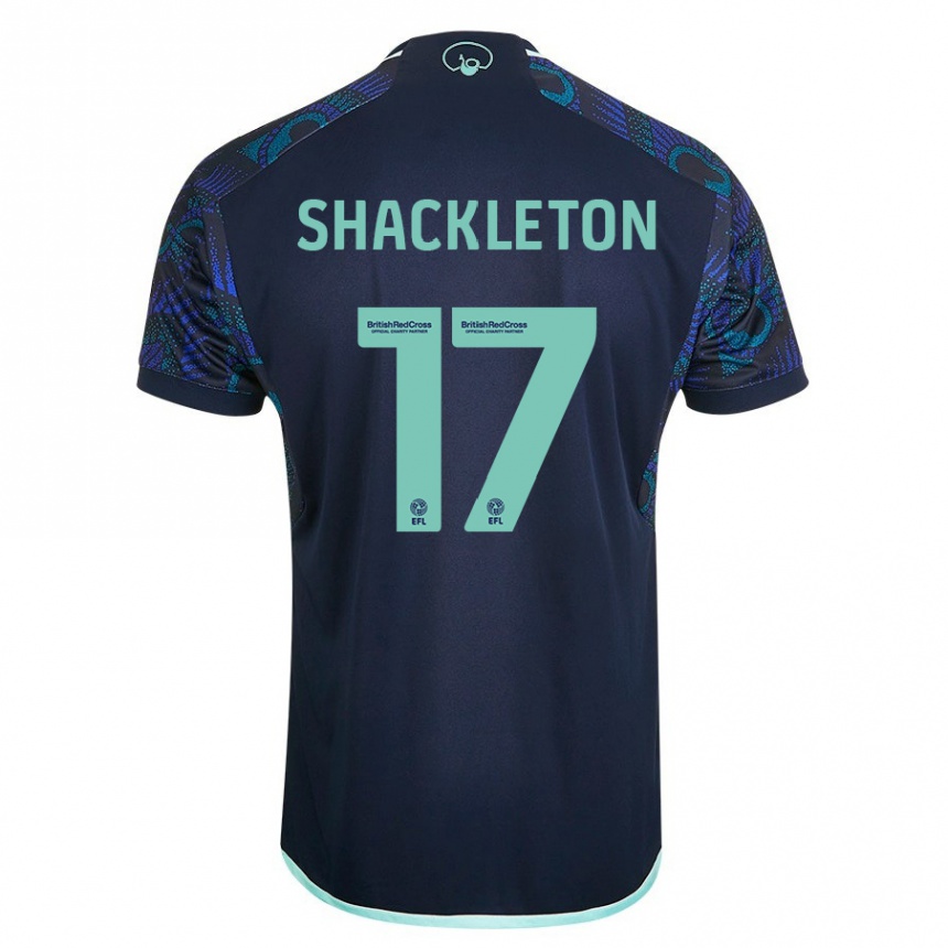 Hombre Fútbol Camiseta Jamie Shackleton #17 Azul 2ª Equipación 2023/24 Perú