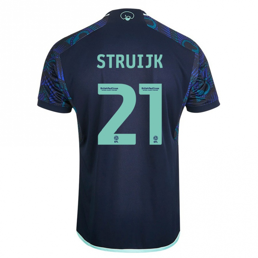 Hombre Fútbol Camiseta Pascal Struijk #21 Azul 2ª Equipación 2023/24 Perú