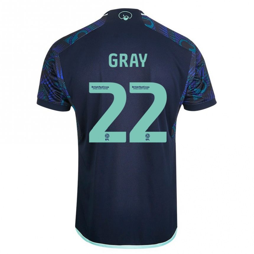 Hombre Fútbol Camiseta Archie Gray #22 Azul 2ª Equipación 2023/24 Perú