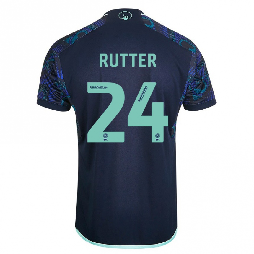 Hombre Fútbol Camiseta Georginio Rutter #24 Azul 2ª Equipación 2023/24 Perú