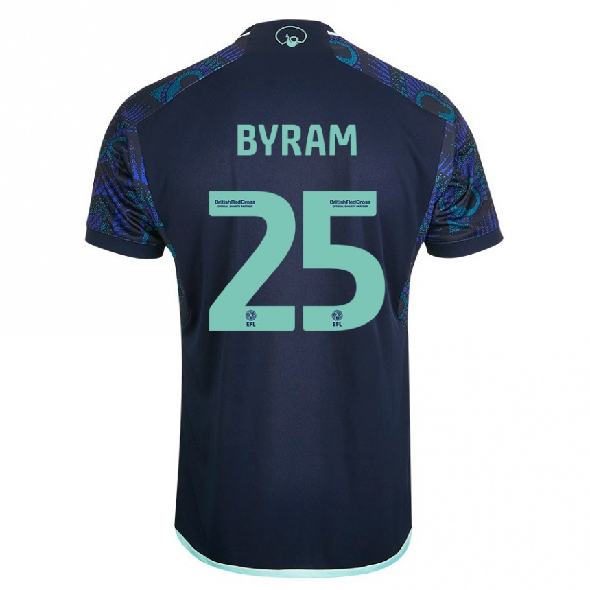 Hombre Fútbol Camiseta Sam Byram #25 Azul 2ª Equipación 2023/24 Perú