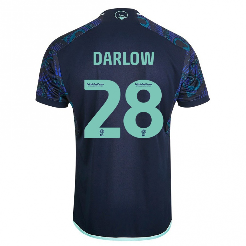 Hombre Fútbol Camiseta Karl Darlow #28 Azul 2ª Equipación 2023/24 Perú