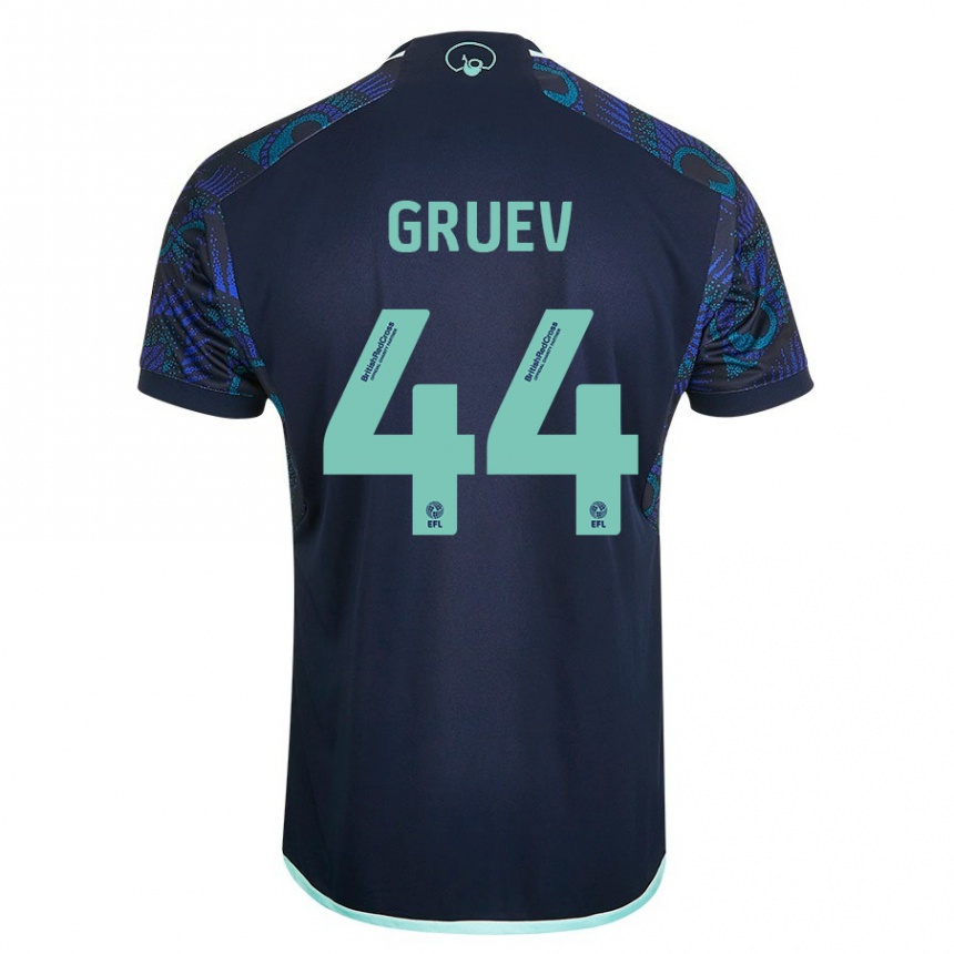 Hombre Fútbol Camiseta Ilia Gruev #44 Azul 2ª Equipación 2023/24 Perú