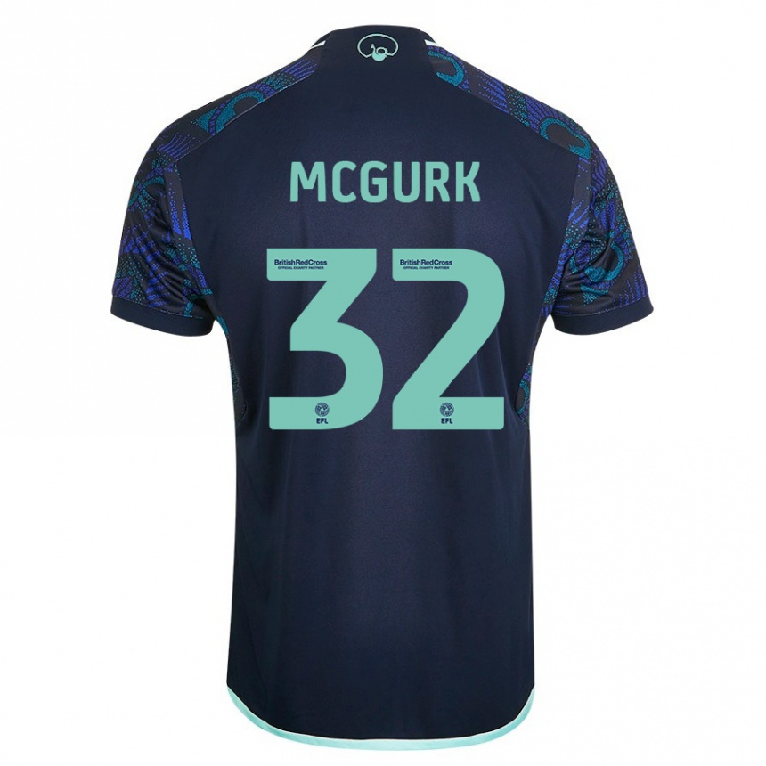 Hombre Fútbol Camiseta Sean Mcgurk #32 Azul 2ª Equipación 2023/24 Perú