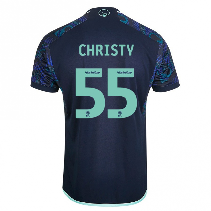 Hombre Fútbol Camiseta Harry Christy #55 Azul 2ª Equipación 2023/24 Perú