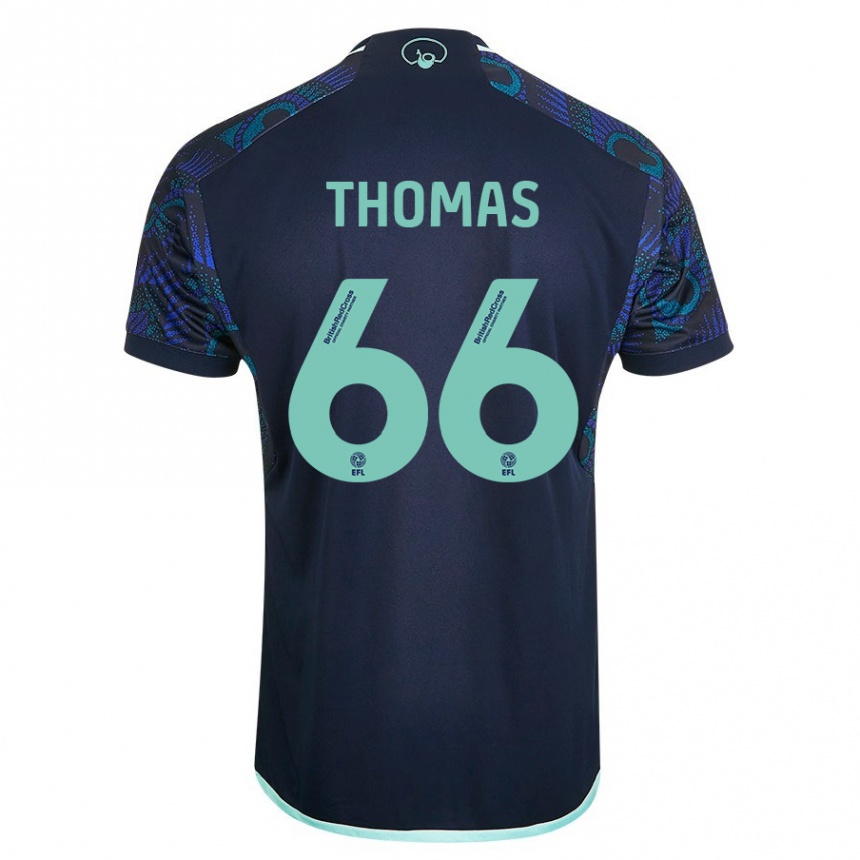 Hombre Fútbol Camiseta Luca Thomas #66 Azul 2ª Equipación 2023/24 Perú