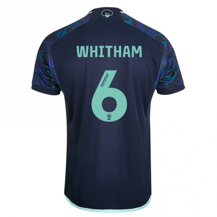 Hombre Fútbol Camiseta Danielle Whitham #6 Azul 2ª Equipación 2023/24 Perú