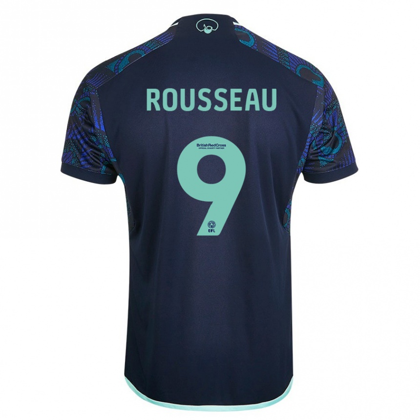 Hombre Fútbol Camiseta Jess Rousseau #9 Azul 2ª Equipación 2023/24 Perú