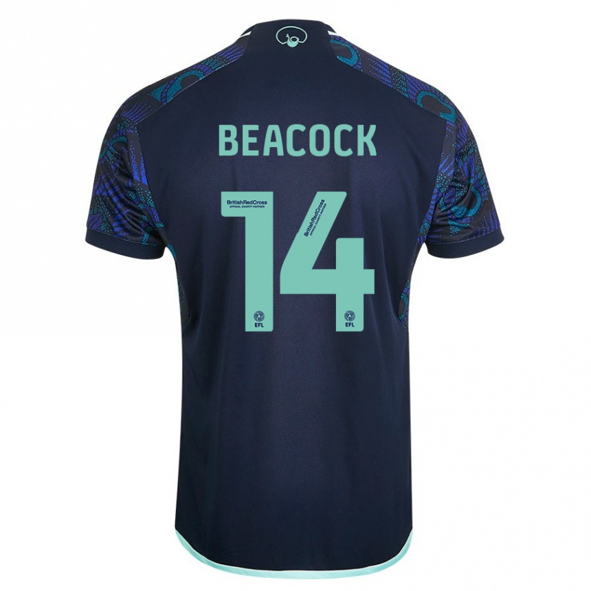 Hombre Fútbol Camiseta Molly Beacock #14 Azul 2ª Equipación 2023/24 Perú