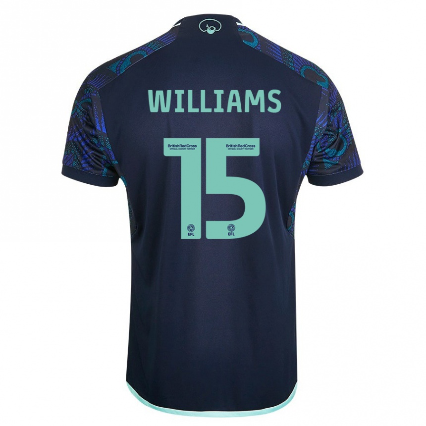 Hombre Fútbol Camiseta Paige Williams #15 Azul 2ª Equipación 2023/24 Perú