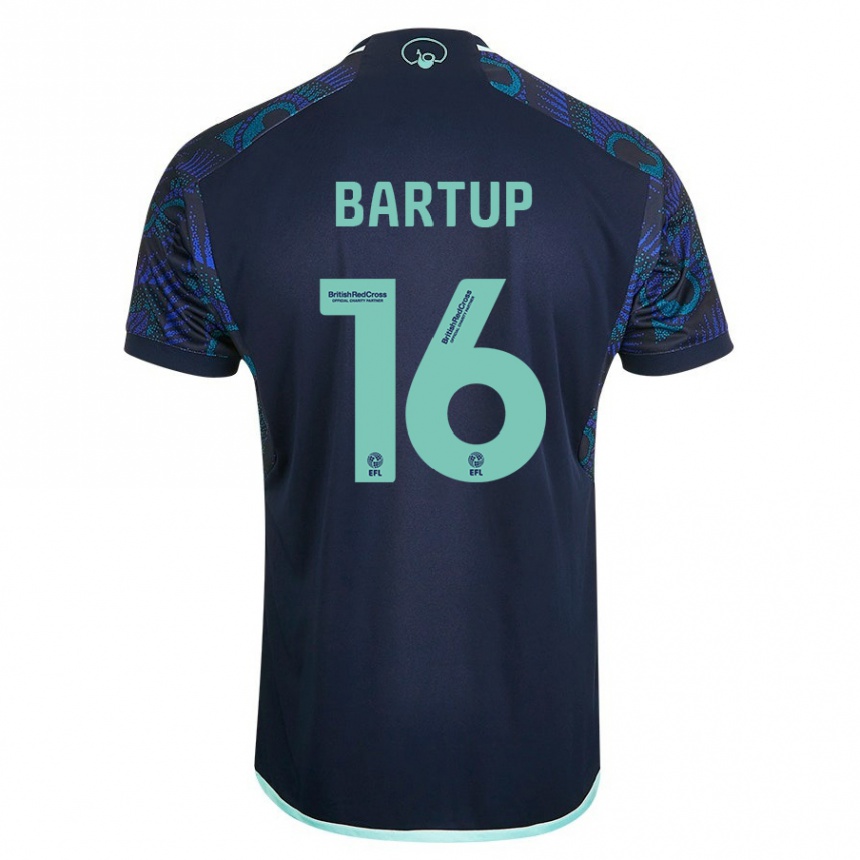 Hombre Fútbol Camiseta Laura Bartup #16 Azul 2ª Equipación 2023/24 Perú