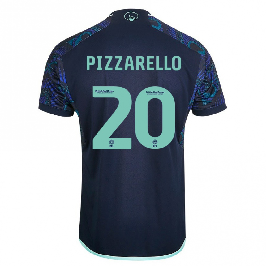 Hombre Fútbol Camiseta Charlyann Pizzarello #20 Azul 2ª Equipación 2023/24 Perú