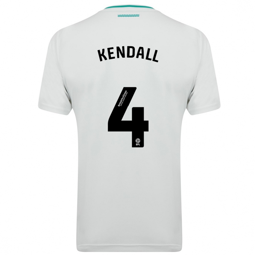 Hombre Fútbol Camiseta Lucia Kendall #4 Blanco 2ª Equipación 2023/24 Perú