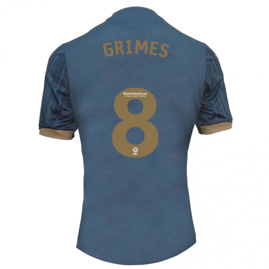 Hombre Fútbol Camiseta Matt Grimes #8 Verde Azulado Oscuro 2ª Equipación 2023/24 Perú