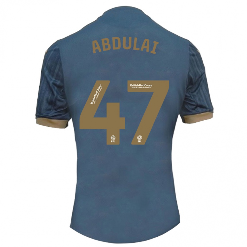 Hombre Fútbol Camiseta Azeem Abdulai #47 Verde Azulado Oscuro 2ª Equipación 2023/24 Perú