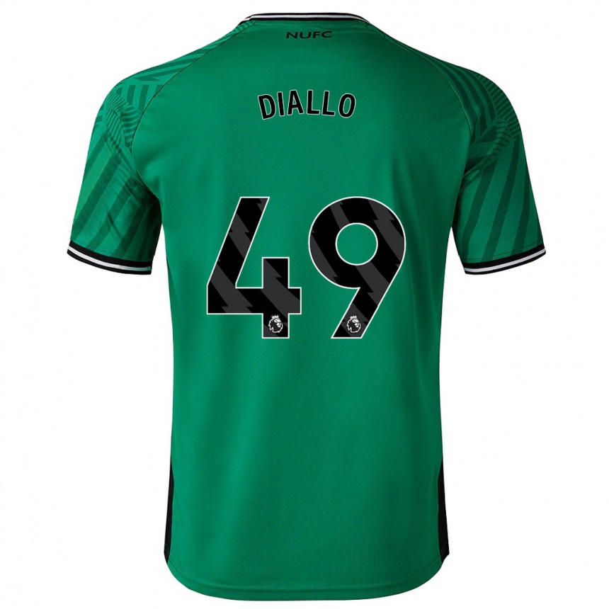 Hombre Fútbol Camiseta Amadou Diallo #49 Verde 2ª Equipación 2023/24 Perú