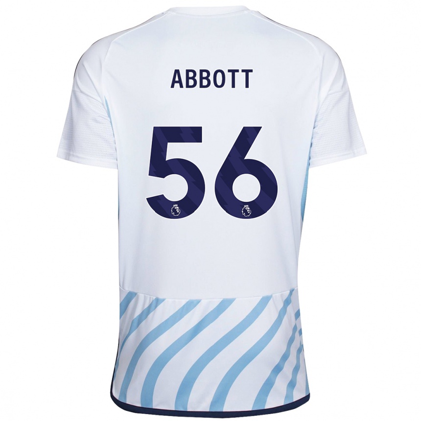 Hombre Fútbol Camiseta Zach Abbott #56 Blanco Azul 2ª Equipación 2023/24 Perú