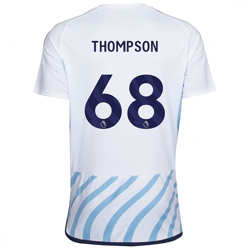 Hombre Fútbol Camiseta Joel Thompson #68 Blanco Azul 2ª Equipación 2023/24 Perú