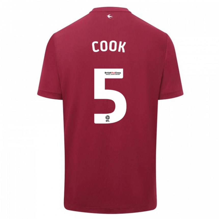 Hombre Fútbol Camiseta Freddie Cook #5 Rojo 2ª Equipación 2023/24 Perú