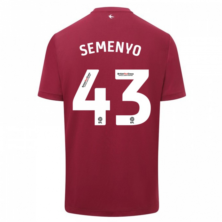 Hombre Fútbol Camiseta Jai Semenyo #43 Rojo 2ª Equipación 2023/24 Perú