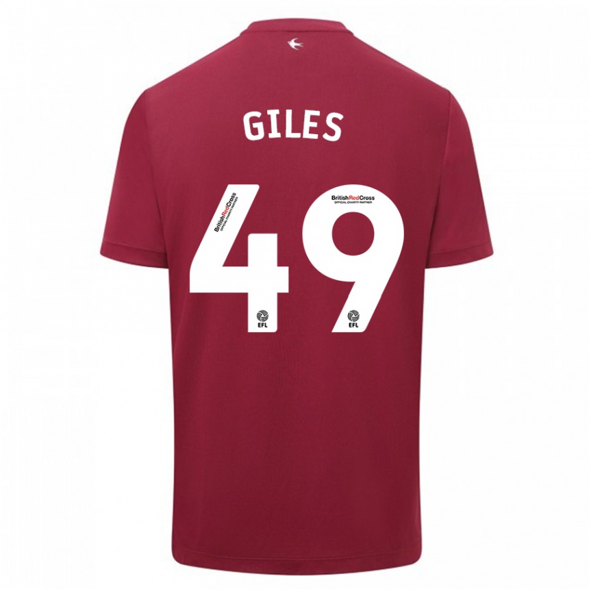 Hombre Fútbol Camiseta Luey Giles #49 Rojo 2ª Equipación 2023/24 Perú