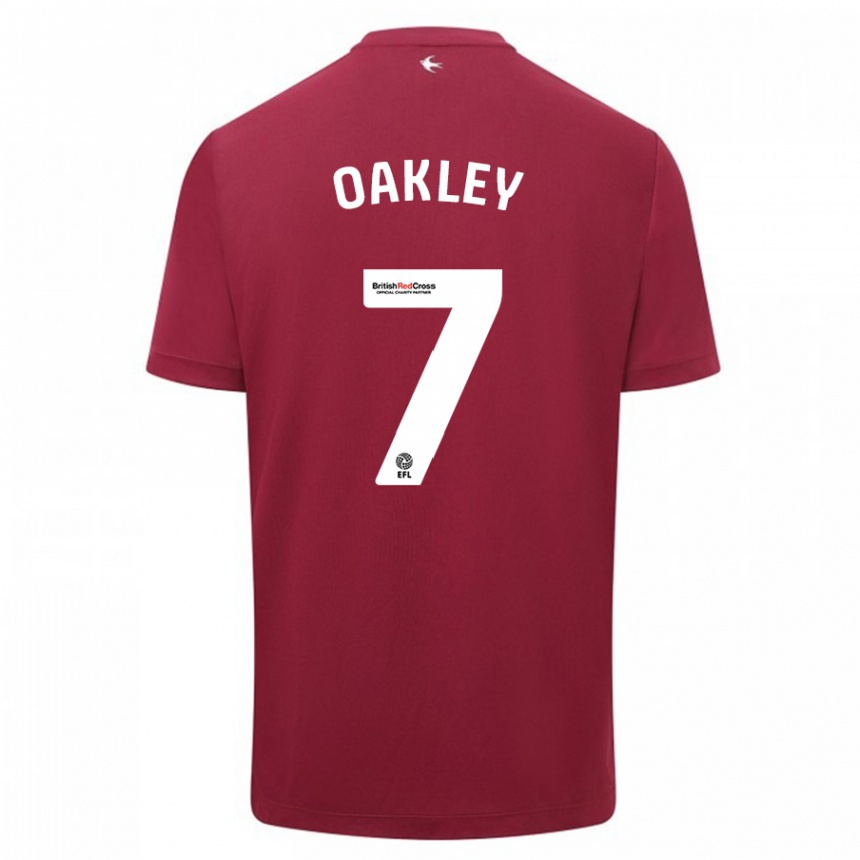 Hombre Fútbol Camiseta Rhianne Oakley #7 Rojo 2ª Equipación 2023/24 Perú