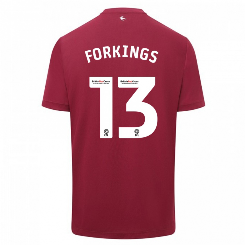 Hombre Fútbol Camiseta Amelia Forkings #13 Rojo 2ª Equipación 2023/24 Perú