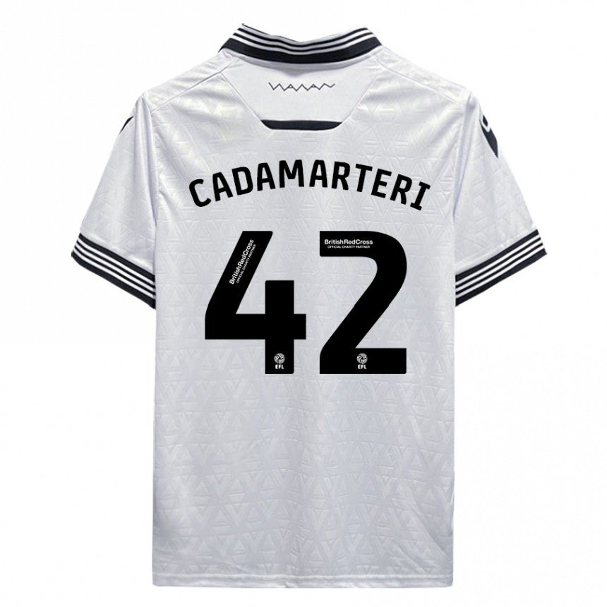 Hombre Fútbol Camiseta Bailey Cadamarteri #42 Blanco 2ª Equipación 2023/24 Perú