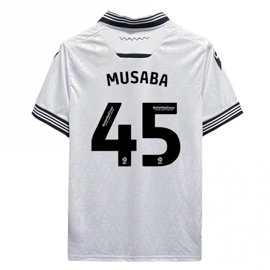 Hombre Fútbol Camiseta Anthony Musaba #45 Blanco 2ª Equipación 2023/24 Perú