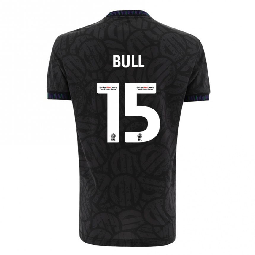 Hombre Fútbol Camiseta Jasmine Bull #15 Negro 2ª Equipación 2023/24 Perú